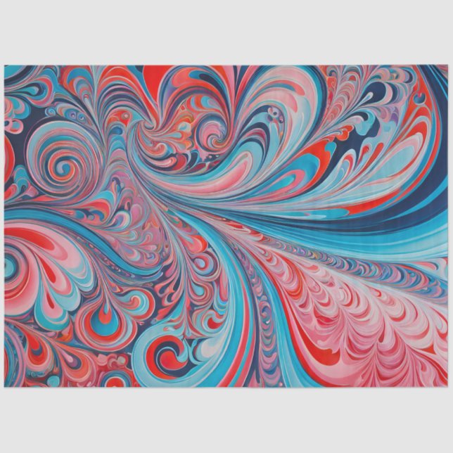 Farbenfrohe Psychedelia Airbrush Kunstdruckpapier Seidenpapier (Vorderseite)