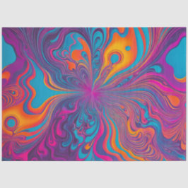 Farbenfrohe Psychedelia Airbrush Kunstdruckpapier Seidenpapier