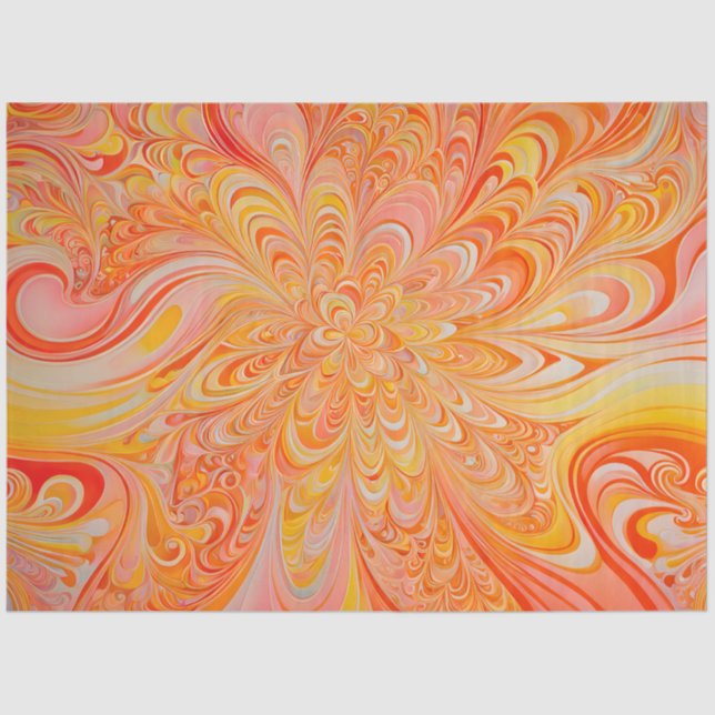 Farbenfrohe Psychedelia Airbrush Kunstdruckpapier Seidenpapier (Vorderseite)