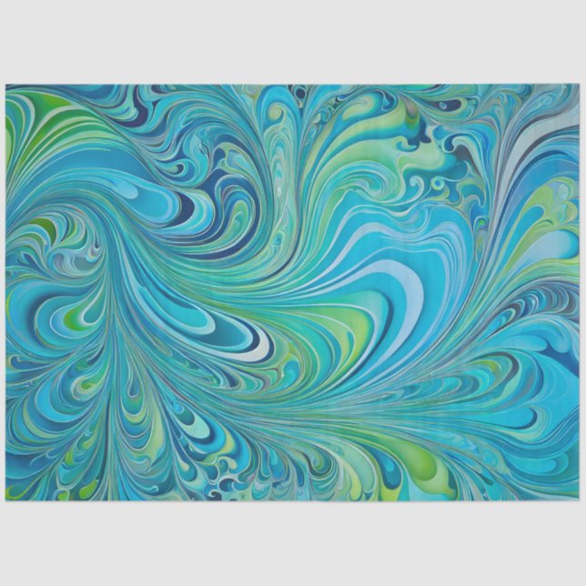 Farbenfrohe Psychedelia Airbrush Kunstdruckpapier Seidenpapier (Vorderseite)
