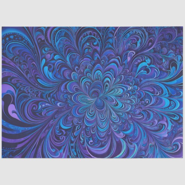 Farbenfrohe Psychedelia Airbrush Kunstdruckpapier Seidenpapier (Vorderseite)