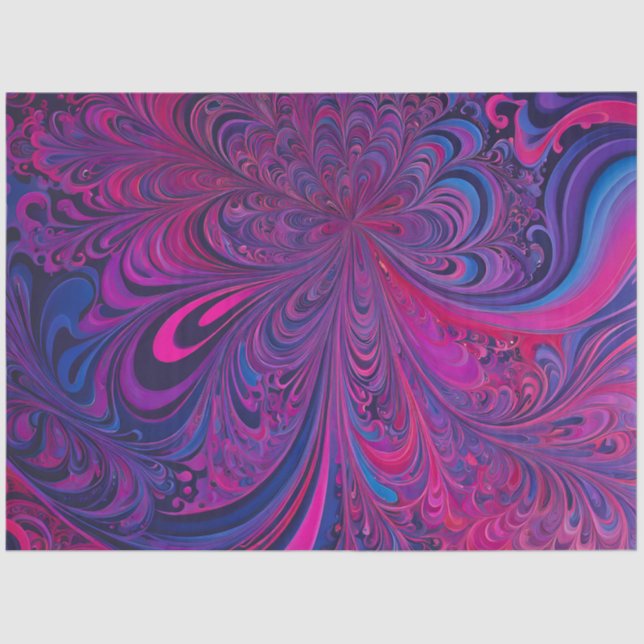 Farbenfrohe Psychedelia Airbrush Kunstdruckpapier Seidenpapier (Vorderseite)