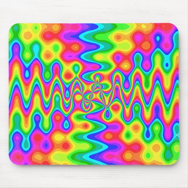 Farbenfrohe Psychedelic Mousepad (Vorne)