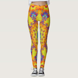 Farbenfrohe psychedelische abstrakte Muster Leggings