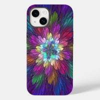 Farbenfrohe Psychedelische Blume Abstraktes Frakta