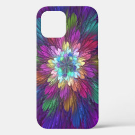 Farbenfrohe Psychedelische Blume Abstraktes Frakta Case-Mate iPhone Hülle