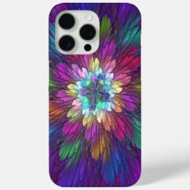 Farbenfrohe Psychedelische Blume Abstraktes Frakta Case-Mate iPhone Hülle