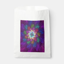 Farbenfrohe Psychedelische Blume Abstraktes Frakta