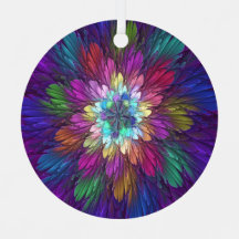 Farbenfrohe Psychedelische Blume Abstraktes Frakta