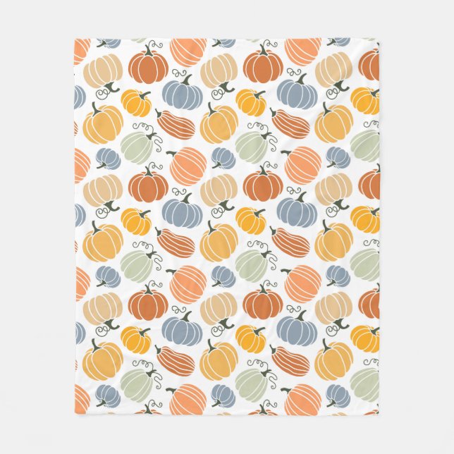 Farbenfrohe Pumpkin Gourd Pattern Fleecedecke (Vorderseite)