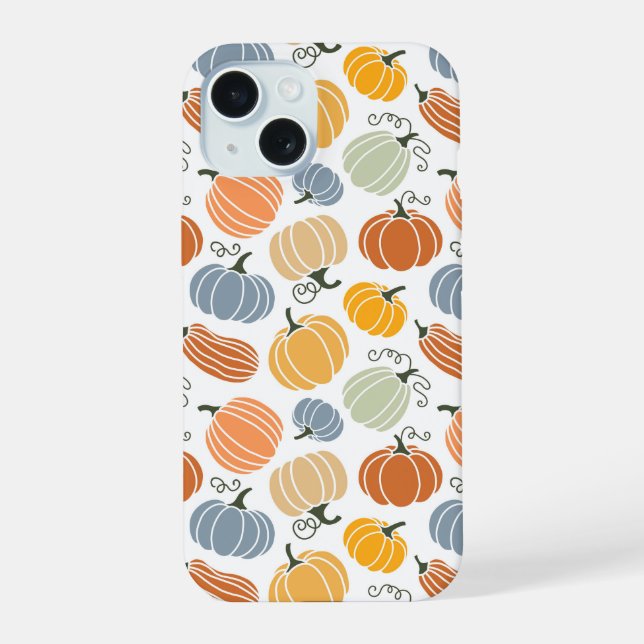 Farbenfrohe Pumpkin Gourd Pattern iPhone 15 Hülle (Rückseite)