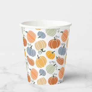 Farbenfrohe Pumpkin Gourd Pattern Pappbecher