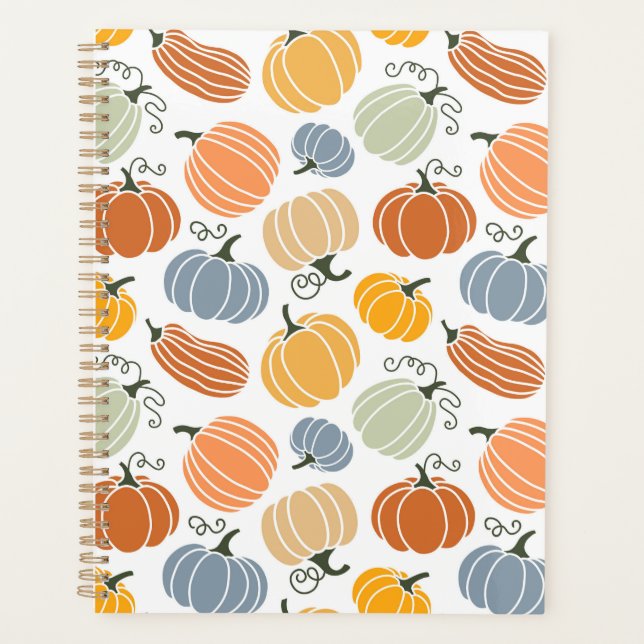Farbenfrohe Pumpkin Gourd Pattern Planer (Vorderseite)