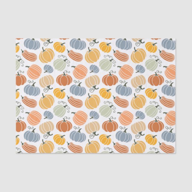 Farbenfrohe Pumpkin Gourd Pattern Seidenpapier (Vorderseite)