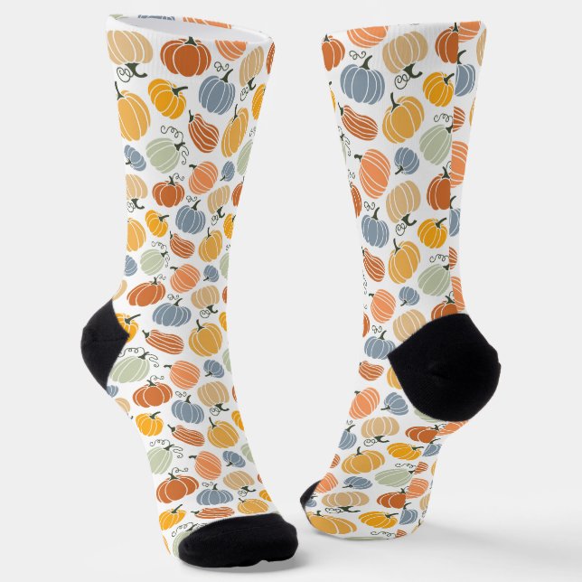 Farbenfrohe Pumpkin Gourd Pattern Socken (Gewinkelt)
