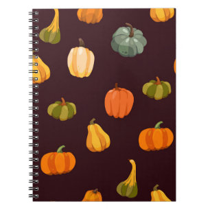 Farbenfrohe Pumpkins: dunkle Herbsteleganz. Notizblock