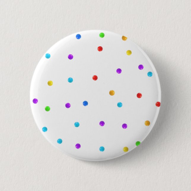 Farbenfrohe Punkte einfache Minimal Button (Vorderseite)
