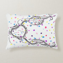 Farbenfrohe Punkte Fantasy-Fußball Dekokissen