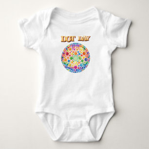 Farbenfrohe Punkte feiern T-Shert Baby . Strampler