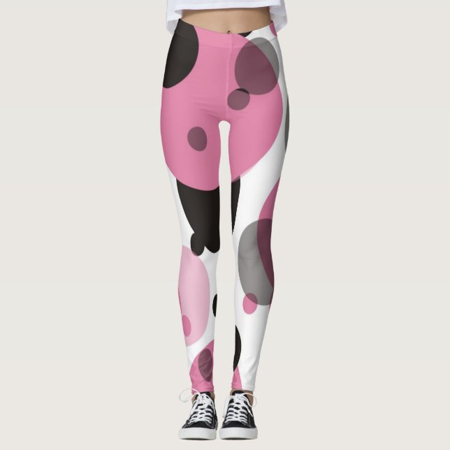 Farbenfrohe Punktmuster Leggings (Vorderseite)