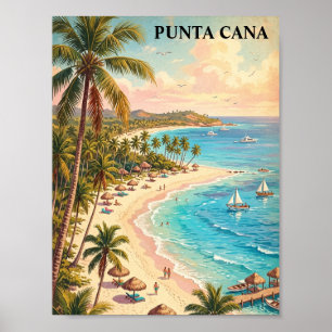 Farbenfrohe Punta Cana Dominikanische Republik Vin Poster