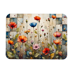 Farbenfrohe Pupien und Patchwork Magnet