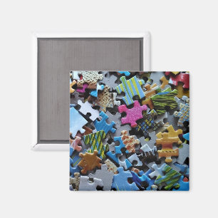 Farbenfrohe Puzzleteile 2 Magnet
