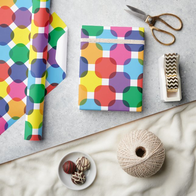 Farbenfrohe Quadrate  Geschenkpapier (Kunsthandwerk)