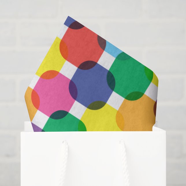 Farbenfrohe Quadrate  Seidenpapier (Geschenktüte)