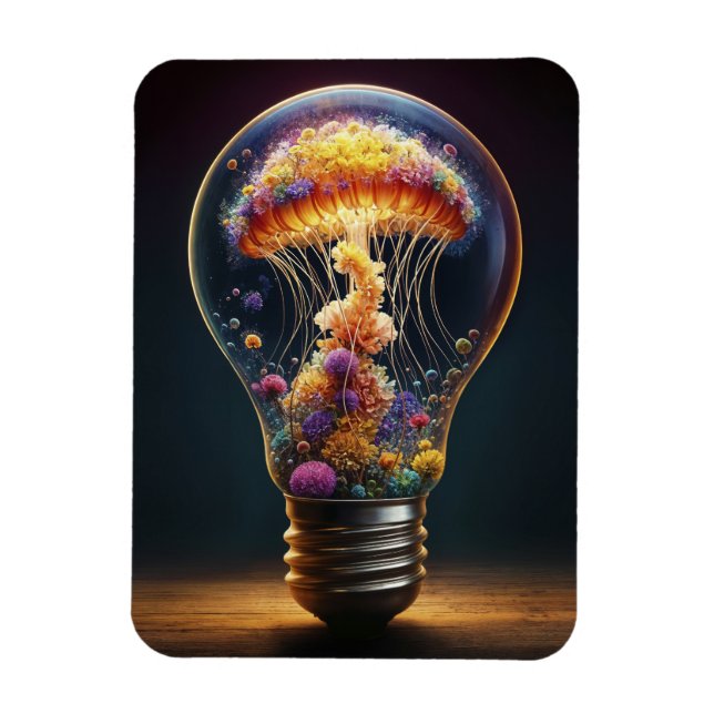 Farbenfrohe Quallen-Lampe traumhaft ozeanische Mag Magnet (Vertikal)