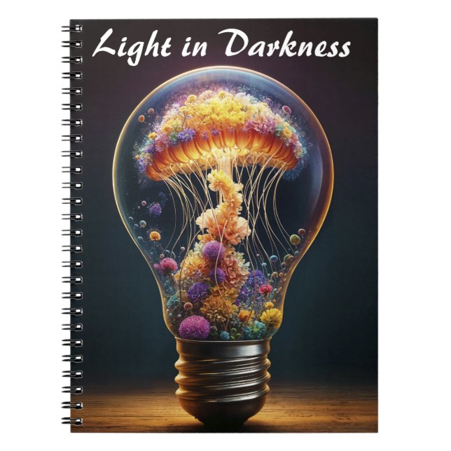 Farbenfrohe Quallen-Lampe traumhaft ozeanische Mag Notizblock (Vorderseite)