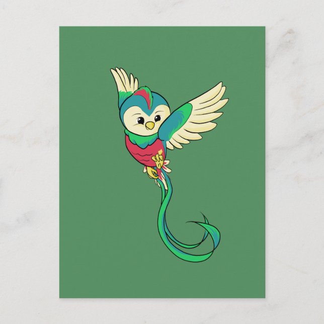 Farbenfrohe Quetzal! Postkarte (Vorderseite)