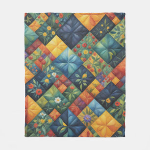 Farbenfrohe Quilting Pattren - Überquerung Fleecedecke