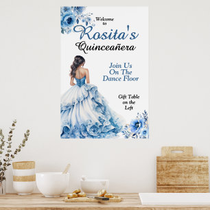 Farbenfrohe Quinceanera Poster