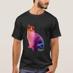Farbenfrohe Ragdoll Katze Funny Kätzchens Kitten E T-Shirt