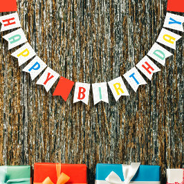 Farbenfrohe Rainbow Birthday Party Bunt Banner