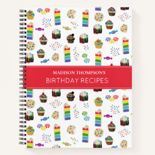 Farbenfrohe Rainbow Cake Desserts Rezept Kochbuch Notizbuch