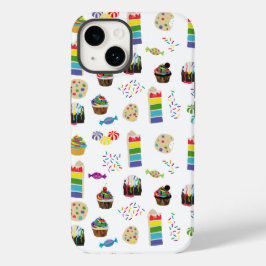 Farbenfrohe Rainbow Cake Desserts & Sprinkles Must Case-Mate iPhone 14 Hülle