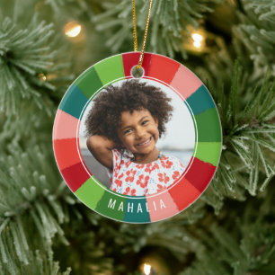 Farbenfrohe Rainbow Color Wheels Kinder Foto Weihn Keramik Ornament