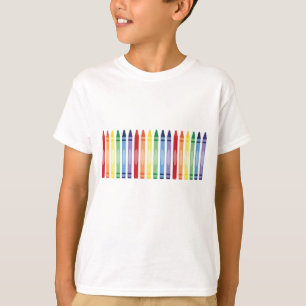 Farbenfrohe Rainbow Crayons T-Shirt
