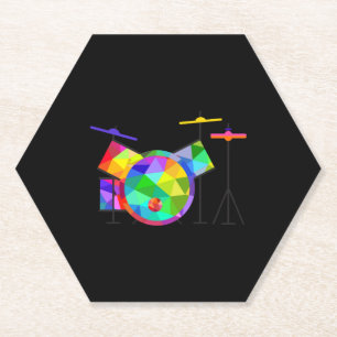 Farbenfrohe Rainbow Drums Rainbow Music Drums Untersetzer