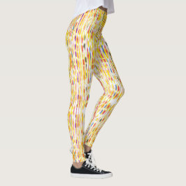 Farbenfrohe Rainbow-farbene Raindrop-Muster Leggin Leggings