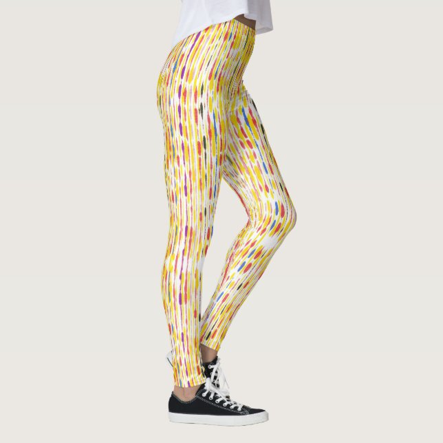 Farbenfrohe Rainbow-farbene Raindrop-Muster Leggin Leggings (Rechts)