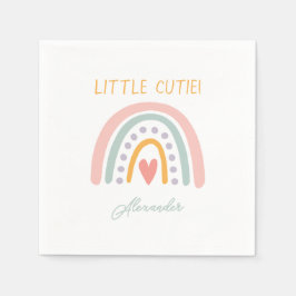 Farbenfrohe Rainbow Illustrative Baby Show Serviette
