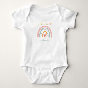 Farbenfrohe Rainbow Illustrative Baby Show Strampler