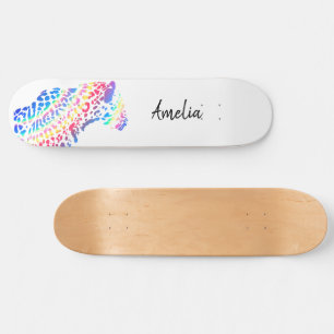 Farbenfrohe Rainbow Jaguar Skateboard