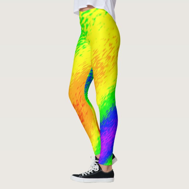 Farbenfrohe Rainbow Leggings (Links)