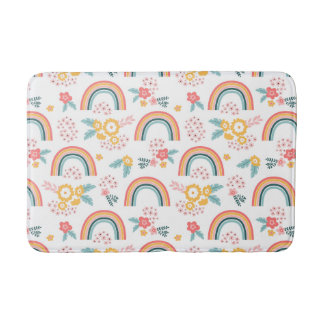 Farbenfrohe Rainbow-Muster Badematte