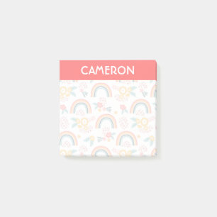 Farbenfrohe Rainbow-Muster Post-it Klebezettel