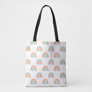 Farbenfrohe Rainbow Polka Dot Pattern